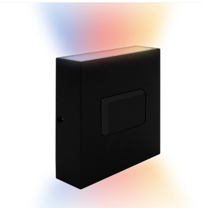 Lotus LED Lights OD5STRGBCW-BK 18 Watt Led Wall Sconce - Up + Down Light - Rgb + Cct Tunable - 1,260 Lumens - 120-277v - Black