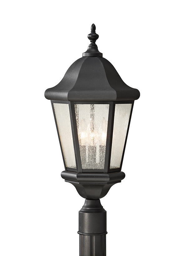 Generation Lighting OL5907BK Martinsville 3 light black outdoor post lantern