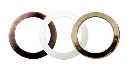 Elco Lighting RP7B 6" Metal and Plastic Trim Ring, Black Finish