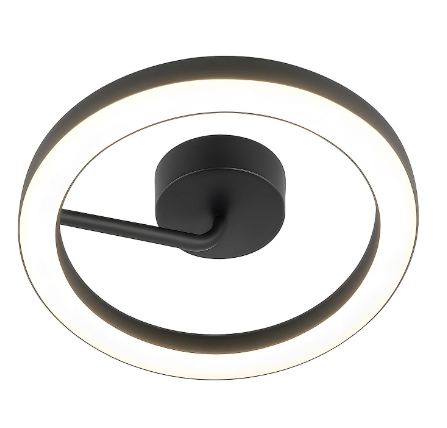 AFX Lighting ONEF18LAJUDBK One 18 Inch LED Flush Mount Light, 120-277V, Watt 30W, Selectable 5CCT, Black Finish