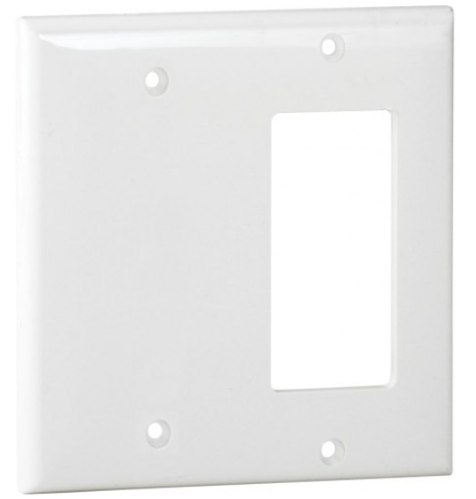 Orbit OP1426-BK 2-G Wallplate GFI/Blank Black Finish