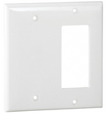 Orbit OP1426-W 2-G Wallplate GFI/Blank White Finish