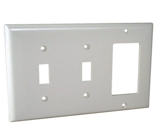 Orbit OP226-I 3-Gang Wallplate 2 Switch/GFI lvory Finish