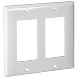 Orbit OP262-W 2-Gang Decorative Switch or GFCI Standard Size Lexan Wall Plate, White Finish