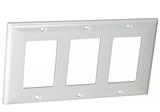 Orbit OP263-W 3-Gang Decorative Switch or GFCI Standard Size Lexan Wall Plate, White Finish