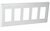 Orbit OP265-A 5-Gang Decorative Switch or GFCI Standard Size Lexan Wall Plate, Almond Finish