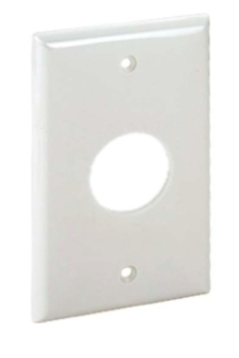 Orbit OP7-W 1-Gang 1.406'' Single Receptacle Standard Size Lexan Wall Plate, White Finish