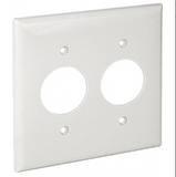 Orbit OP72-W 2-Gang 1.406'' Single Receptacle Standard Size Lexan Wall Plate, White Finish