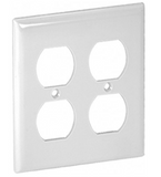 Orbit OP82-W 2-Gang Duplex Receptacle Standard Size Lexan Wall Plate, White Finish