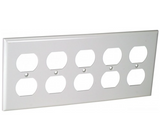 Orbit OP85-W 5-Gang Wallplate Duplex White Finish