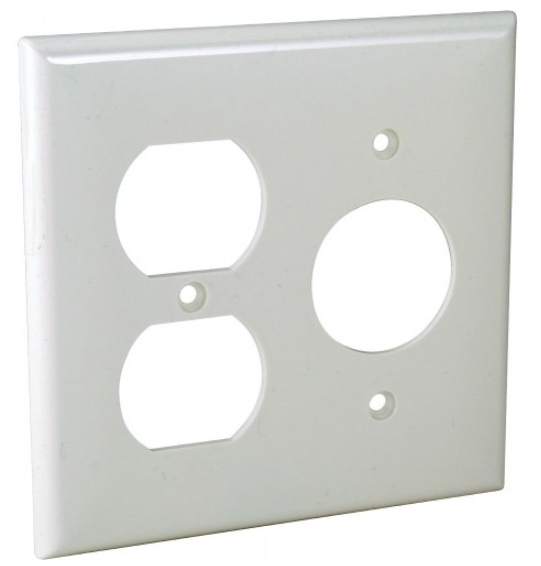 Orbit OP87-I 2-Gang Wallplate Duplex/SR lvory Finish