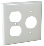 Orbit OP87-W 2-Gang Wallplate Duplex/SR White Finish 25 Pack