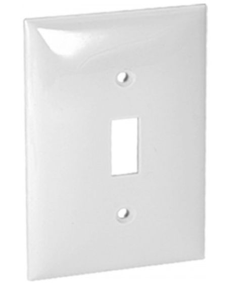 Orbit OPM1-I 1-Gang, Toggle Switch Mid-Size Lexan Wallplate Ivory Finish