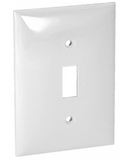 Orbit OPM1-W 1-Gang, Toggle Switch Mid-Size Lexan Wallplate White Finish