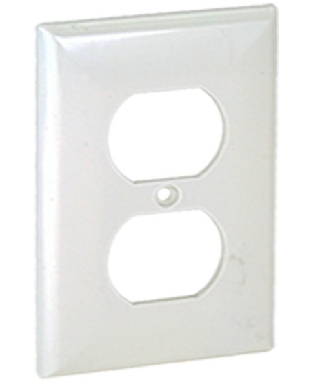 Orbit OPM8-I 1-Gang, Duplex Receptacle Mid-Size Lexan Wallplate Ivory Finish