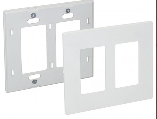 Orbit OPS262-A 2-Piece, 2-Gang Snap-On Decorative Lexan Wall Plate, Almond Finish