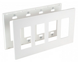 Orbit OPS264-A 2-Piece, 4-Gang Snap-On Decorative Lexan Wall Plate, Almond Finish