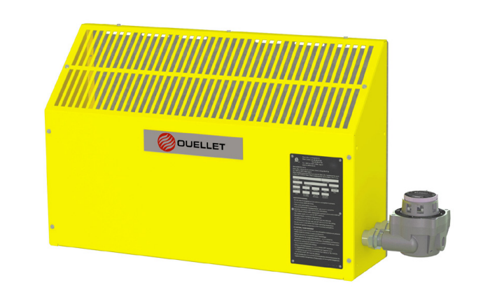 Ouellet OPXA01800-2081-BT3A-31 Explosion-proof sloped top convector heater 1800W 208V 1ph enclosure « B» T3A 31"