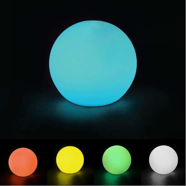 Feit Electric ORB12/SOL 12 in. Color Changing Solar LED Orb with Remote Control 2 Pack