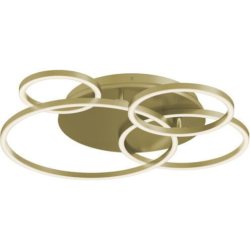 AFX Lighting ORBF24LAJD1LB Orbit LED 24 inch Light Antique Brass Semi-Flush Mount Ceiling Light