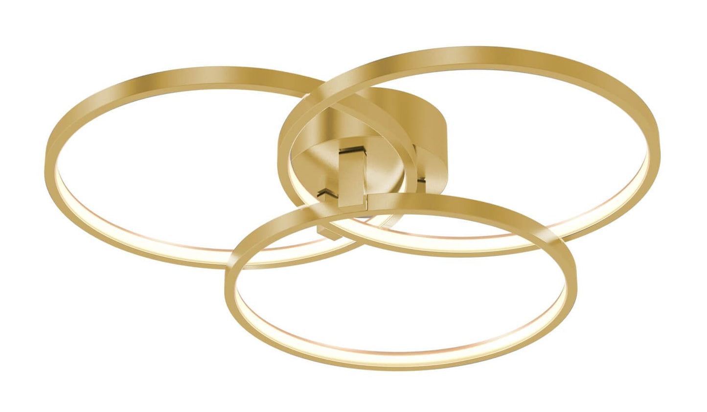 AFX Lighting ORIF20L30D1SB Orion 20 Inch LED Semi-Flush Mount In Satin Brass With White Acrylic Diffuser