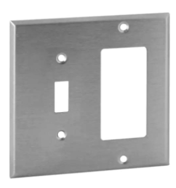 Orbit OS126 2 Gang, Toggle Switch & Decorative GFCI Stainless Steel Wall Plate
