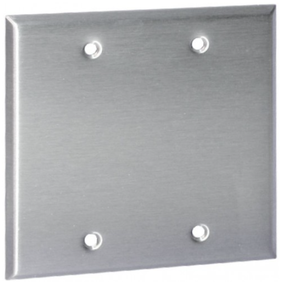 Orbit OS23 2 Gang, Blank Stainless Steel Wallplate