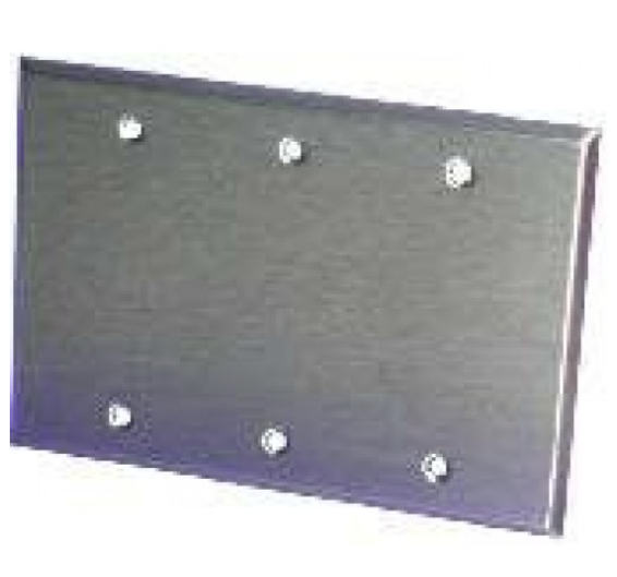 Orbit OS33 3 Gang, Blank Stainless Steel Wallplate | BuyRite Electric