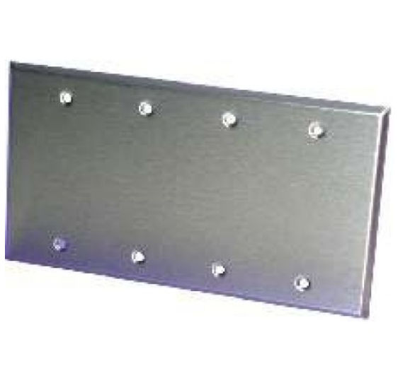 Orbit OS43 4 Gang, Blank Stainless Steel Wallplate