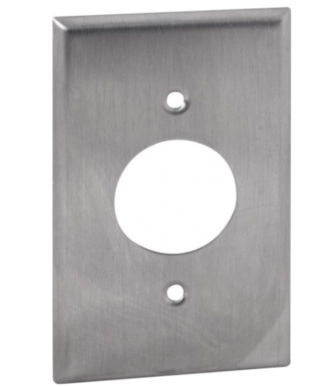 Orbit OS7 4 1 Gang, 1.406” Single Receptacle Stainless Steel Wallplate