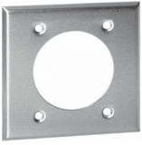 Orbit OS701 2 Gang, Power Outlet, 2.468” Dia. Stainless Steel Wallplate