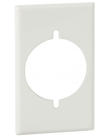 Orbit OS724-P-W 1-Gang, Painted Steel Power Outlet, 2.156” Dia. Standard Size Lexan Wallplate