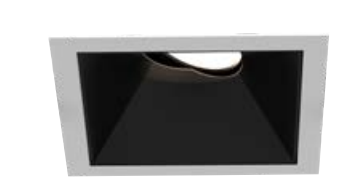 Eurofase Lighting OSC3ST02RG011030WCL 2-in 10W Oscar LED w/ Trim, Square, Gimbal, Wide, 120V-277V, 3000K, WH/BK, Clear