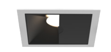 Eurofase Lighting OSC3STL01WL011530WCL 2-in 15W Oscar LED Without Trim, Square, Wall Wash, Wide, 120V-277V, 3000K, BK/BK,Clear