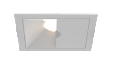 Eurofase Lighting OSC3STL01WL021030WCL 2-in 10W Oscar LED Without Trim, Square, Wall Wash, Wide, 120V-277V, 3000K, BK/WH,Clear