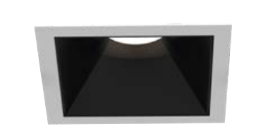 Eurofase Lighting OSC3STL02RF011535WCL 2-in 15W Oscar LED Without Trim, Square, Wide, 120V-277V, 3500K, WHT/BLK, Clear
