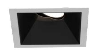 Eurofase Lighting OSC3STL02RG011030WCL 2-in 10W Oscar LED Without Trim, Square, Gimbal, Wide, 120V-277V, 3000K, WH/BK,Clear