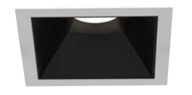 Eurofase Lighting OSC4ST01RF011030WCL Oscar Medium Aperture Square Black Recessed Fixtures, CCT 3000K, Matte Black Baffle Finish W/ Clear Diffuser