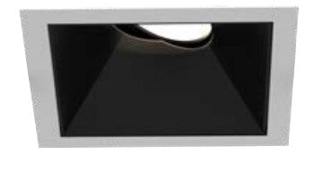 Eurofase Lighting OSC4ST01RG011530WCL Oscar Medium Aperture Black Square Gimbal, CCT 3000K, Matte Black Baffle Finish W/ Clear Diffuser