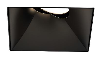 Eurofase Lighting OSC4ST01RG011530WCL Oscar Medium Aperture Black Square Gimbal, CCT 3000K, Matte Black Baffle Finish W/ Clear Diffuser