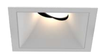 Eurofase Lighting OSC4ST01RG022635WCL 3-in 26W Oscar LED With Trim, Square, Gimbal, Wide, 120V-277V, 3500K, BK/WH, Clear