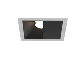 Eurofase Lighting OSC4STL01WL012630WCL Medium Aperture Square Trimless Wall Wash, Matte Black Baffle, Wattage 26W, CCT 3000K, Beam Angle Wide, Clear Diffuser, Black Finish