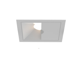 Eurofase Lighting OSC4STL01WL021530WCL Medium Aperture Square Trimless Wall Wash, Matte White Baffle, Wattage 15W, CCT 3000K, Beam Angle Wide, Clear Diffuser, Black Finish