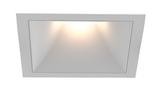 Eurofase Lighting OSC4STL02RF011530WCL Medium Aperture Square Trimless Recessed Fixed Downlight, Matte Black Baffle, Wattage 15W, CCT 3000K, Beam Angle Wide 38°, Clear Diffuser, White Finish