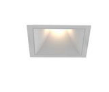 Eurofase Lighting OSC4STL02RF021030WCL Medium Aperture Square Trimless Recessed Fixed Downlight, Matte White Baffle, Wattage 10W, CCT 3000K, Beam Angle Wide 38°, Clear Diffuser, White Finish