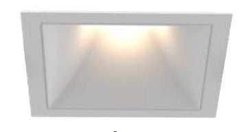 Eurofase Lighting OSC4STL02RF022627WCL Oscar Medium Aperture White Square Downlight, CCT 2700K, Matte White Baffle Finish W/ Clear Diffuser