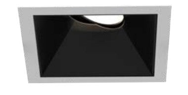 Eurofase Lighting OSC4STL02RG012627WCL Oscar Medium Aperture White Square Gimbal, CCT 2700K, Matte Black Baffle Finish W/ Clear Diffuser