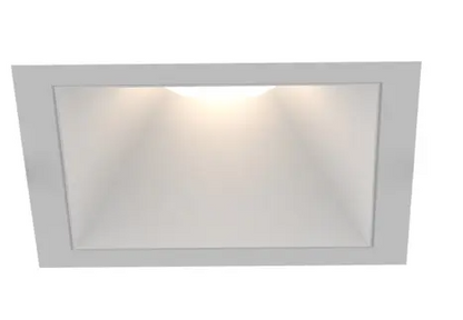 Eurofase Lighting OSC5ST02RF014030WCL 4-in 40W Oscar LED With Trim, Square, Wide, 120V-277V, 3000K, WHT/BLK, Clear