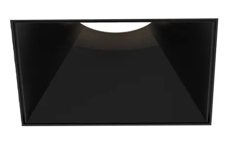 Eurofase Lighting OSC5STL01RF014027WCL 4-in 40W Oscar LED without Trim, Square, Wide, 120V-277V, 2700K, BLK/BLK, Clear