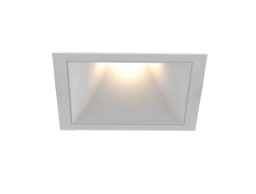 Eurofase Lighting OSC5STL01RF024030WCL Large Aperture Square Trimless Recessed Fixed Downlight, Matte White Baffle, Wattage 40W, CCT 3000K, Beam Angle Wide 38°, Clear Diffuser, Black Finish
